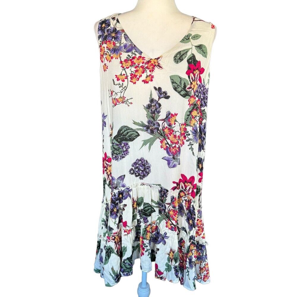 Karen Kane Floral Dress Women’s Botanica Print L Sleeveless Romantic Feminine